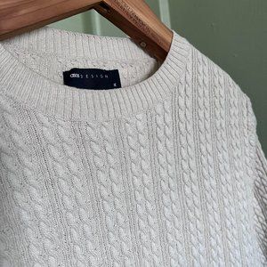 Beige Asos Design Short Sleeve Knit Sweater